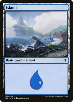 Island (255) FOIL Throne of Eldraine NM Basic Land MAGIC GATHERING CARD ABUGames - Image 1