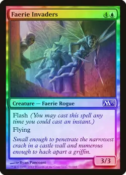 Faerie Invaders FOIL Magic 2013 / M13 PLD Blue Common MAGIC MTG CARD ABUGames - Image 1