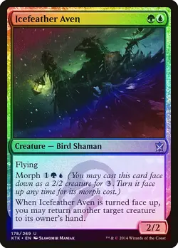 Icefeather Aven FOIL Khans of Tarkir PLD Blue Green Uncommon CARD ABUGames - Image 1