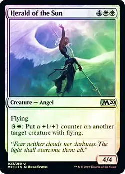 Herald of the Sun FOIL Core Set 2020 / M20 NM White Uncommon MAGIC CARD ABUGames - Image 1