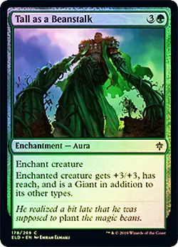 Tall as a Beanstalk FOIL Throne of Eldraine NM Green Common MAGIC CARD ABUGames - Image 1
