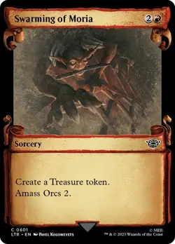 Swarming of Moria 601 LTR MTG Foil Sorcery Treasure Amass Orcs Kolomeyets - Image 1