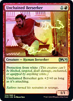 Unchained Berserker FOIL Core Set 2020 / M20 NM Red Uncommon MAGIC CARD ABUGames - Image 1