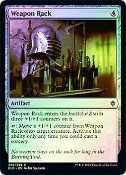 Weapon Rack FOIL Throne of Eldraine NM Artifact Common MAGIC MTG CARD ABUGames - Image 1