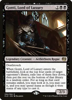 Gonti, Lord of Luxury Kaladesh NM Black Rare MAGIC THE GATHERING CARD ABUGames - Image 1