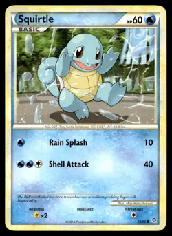 EX-NM Unleashed Squirtle Common 63/95 2022 Pokemon TCG - Image 1