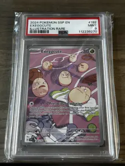 Pokemon Exeggcute Sv08 Surging Sparks Illustration Rare Holo 192/191 PSA 9 - Image 1