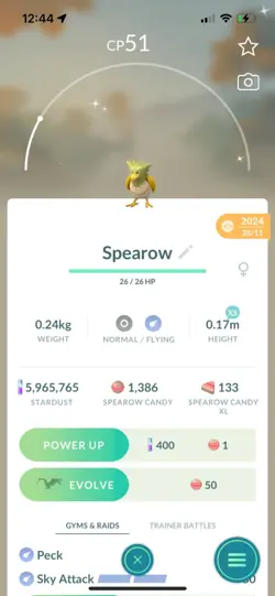 Pokemon Go Shiny spearow ( Reduced) - Image 1