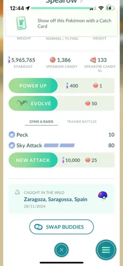 Pokemon Go Shiny spearow ( Reduced) - Image 2