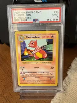 1999 Pokemon TCG Base Set Shadowless Charmeleon PSA 9 - Image 1