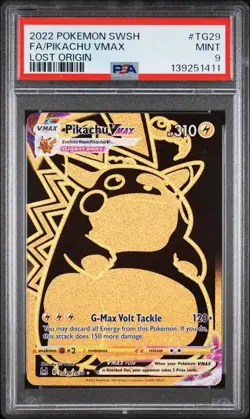 PSA 9 Pikachu Vmax TG29/TG30 - Lost Origin Pokemon - Image 1