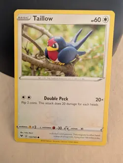 Pokemon TGC Taillow 133/185 Vivid Voltage Common Lp Yuka Morii - Image 1
