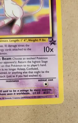 2000 Pokemon Mew PROMO exclusive #8 non-holo Wizards - Image 5