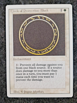 MTG Circle of Protection: Black Card Revised NP MINT (DS3D1K7) - Image 1