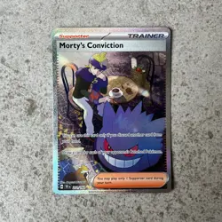 MORTY'S CONVICTION 211/162 mint - Temporal Forces - Full Art Ultra Rare Pokemon - Image 1