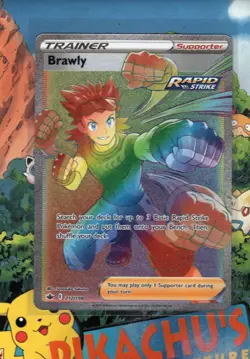 Pokemon TCG Brawly Rainbow Secret Chilling Reign 212/198 NM/M - Image 1
