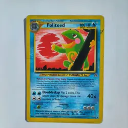 Politoed 27/75 Neo Discovery Non-Holo Pokemon Card WOTC LP/Played - Image 2