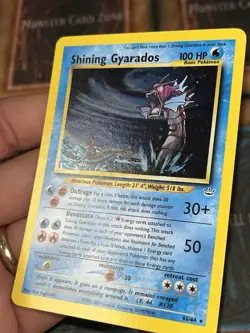Pokemon Shining Gyarados 65/64 Holo Secret Rare Neo Revelation Mouth SWIRL 🌀 - Image 4