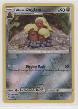 Alolan Dugtrio Reverse Foil Pokemon Sun & Moon Lost Thunder #123 - Image 1