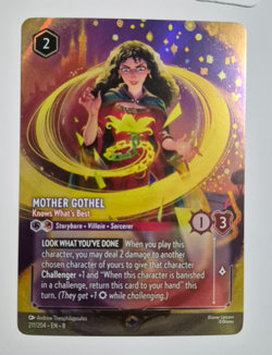 Disney Lorcana Reign of Jafar Enchanted Mother Gothel Knows What's Best Rare - Image 2