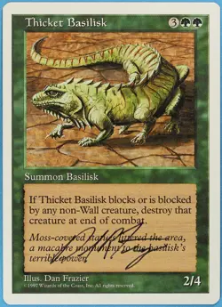 Thicket Basilisk 5th Edition NM Uncommon Artist Signed CARD (s2296) ABUGames - Image 1