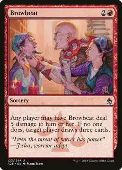 Browbeat Masters 25 NM Red Uncommon MAGIC THE GATHERING MTG CARD ABUGames - Image 1