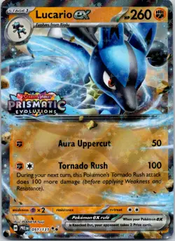 Lucario ex (Prismatic Evolutions Stamp) Double Rare Miscellaneous Cards & Produc - Image 1