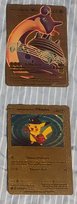 7 Pokemon Gold Foil Fan Art Cards - Image 4