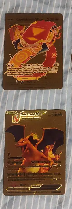 7 Pokemon Gold Foil Fan Art Cards - Image 5