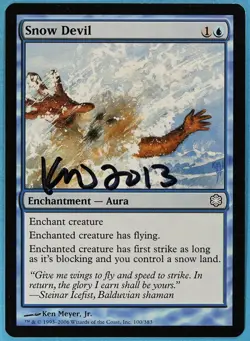 Snow Devil Coldsnap Theme Decks NM Special Artist Signed CARD (s5963) ABUGames - Image 1