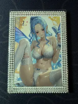 Goddess White Bikini Vivi Premium Metal Card Waifu Doujin One Piece Character - Image 1