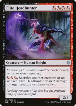 Elite Headhunter FOIL Throne of Eldraine NM Black Red Uncommon MTG CARD ABUGames - Image 1