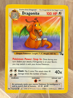 Pokemon - Dragonite [1999 Wizards] #19/62 Rare (NM-MT) - Fossil Set - Image 1