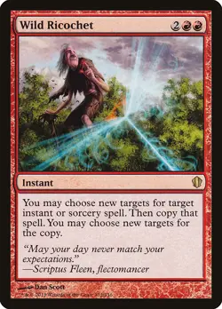 Wild Ricochet Commander 2013 NM Red Rare MAGIC THE GATHERING MTG CARD ABUGames - Image 1
