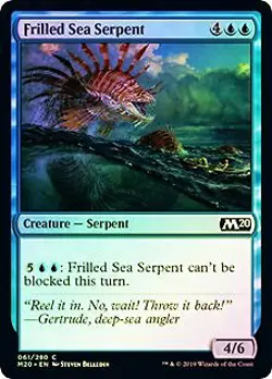 Frilled Sea Serpent FOIL Core Set 2020 / M20 NM Blue Common MAGIC CARD ABUGames - Image 1