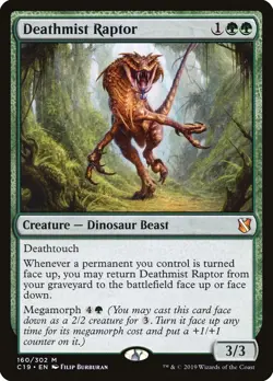 Deathmist Raptor Commander 2019 NM Green Mythic Rare MAGIC MTG CARD ABUGames - Image 1