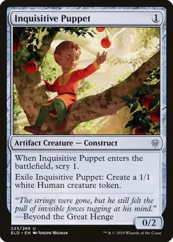 Inquisitive Puppet FOIL Throne of Eldraine NM Artifact Uncommon CARD ABUGames - Image 1