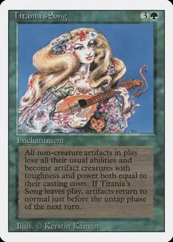 Titania's Song Revised HEAVILY PLD Green Rare MAGIC THE GATHERING CARD ABUGames - Image 1