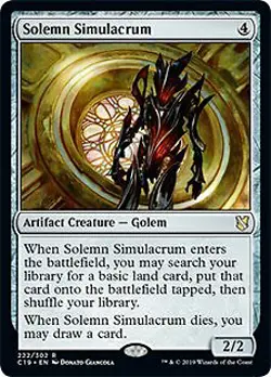 Solemn Simulacrum Commander 2019 NM Artifact Rare MAGIC GATHERING CARD ABUGames - Image 1