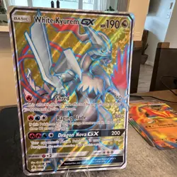 Pokemon White Kyurem GX SM141 Jumbo Cards Promo Holo 190 HP Dragon GX - Image 1