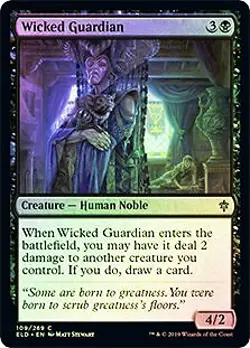 Wicked Guardian FOIL Throne of Eldraine MINT Black Common MAGIC CARD ABUGames - Image 1
