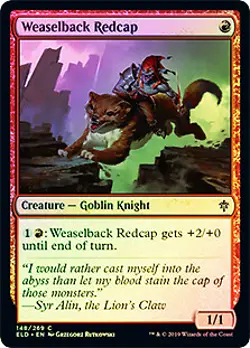Weaselback Redcap FOIL Throne of Eldraine NM Red Common MAGIC MTG CARD ABUGames - Image 1