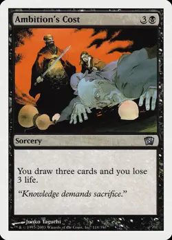 Ambition's Cost 8th Edition NM Black Uncommon MAGIC GATHERING CARD ABUGames - Image 1
