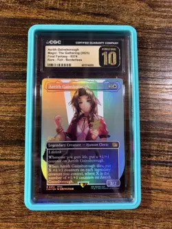 AERITH GAINSBOROUGH Final Fantasy Borderless Foil CGC Pristine 10 MTG W/ Guard - Image 1