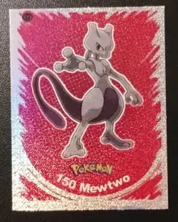 Mewtwo 2022 Prisma POKEMON Sticker EP #150 Kanto PERU Pink Holo - Image 2