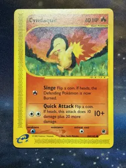 Cyndaquil 104/165 Expedition 2002 Pokemon E Reader Vintage WOTC Pokemon NM MINT - Image 4