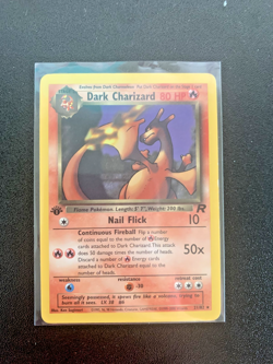 Dark Charizard 1st Edition 21/82 Team Rocket Pokemon Card LP WOTC Non-Holo - Image 1