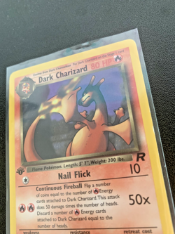 Dark Charizard 1st Edition 21/82 Team Rocket Pokemon Card LP WOTC Non-Holo - Image 3