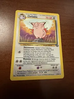 Pokemon TCG #36 Clefable Rare Unlimited Jungle Set 17/64 - Image 1