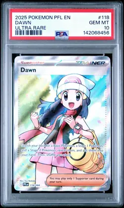 2025 POKEMON PFL EN-PHANTASMAL FLAMES ULTRA RARE #118 DAWN PSA 10 - Image 1